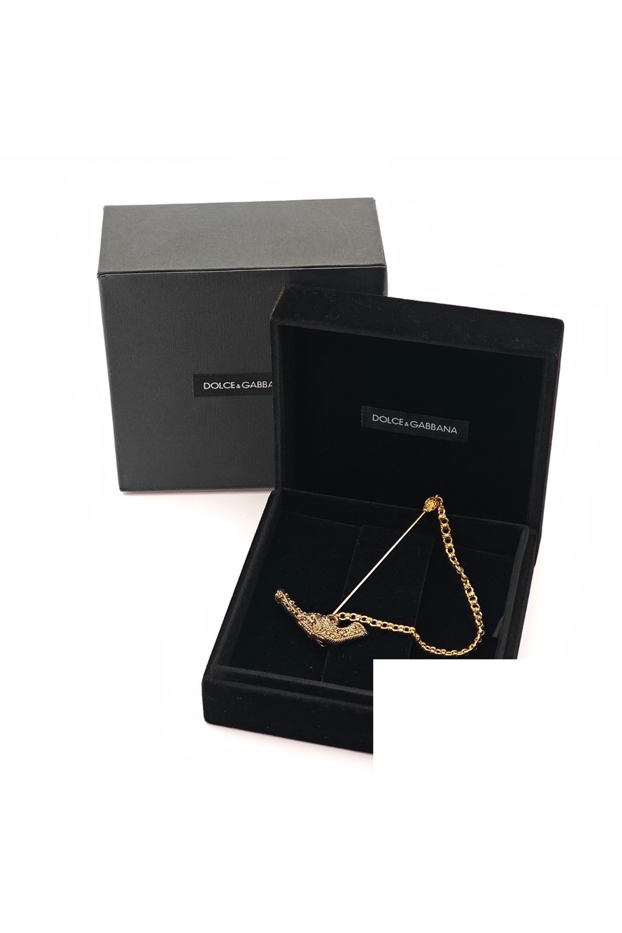 Dolce & Gabbana Jewel Gun Brooch Bracelet Gold